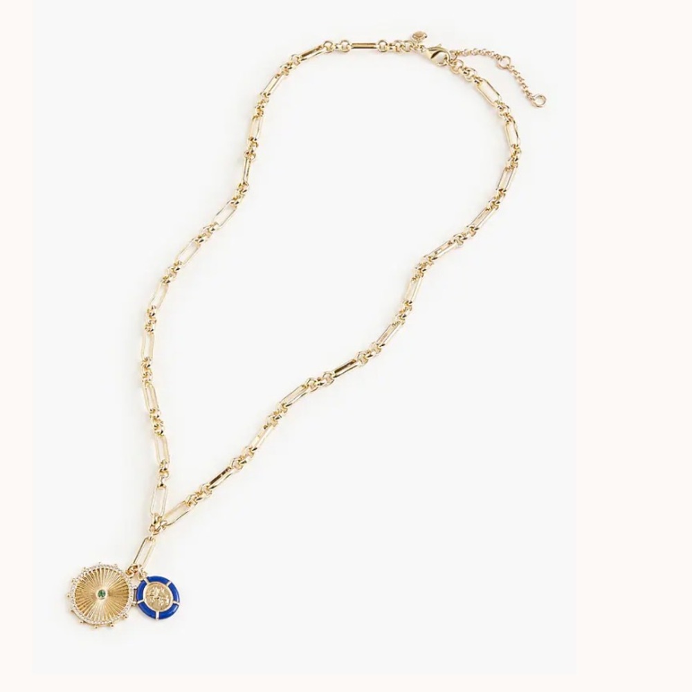 NWT J Crew Double Pendant Necklace